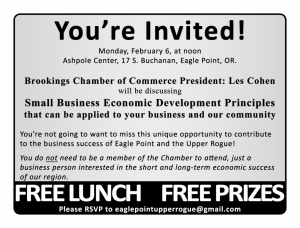 4x5-14 no bleed postcard front-B | Eagle Point Upper Rogue Invitation Mailer, Les Cohen