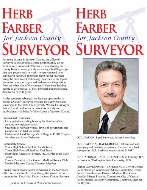 doorknocker-herb-farber | Herb Farber for Jackson County Surveyor Collateral,