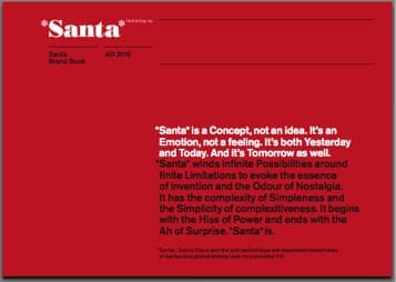 Santa Brand Book, brand guidelines template
